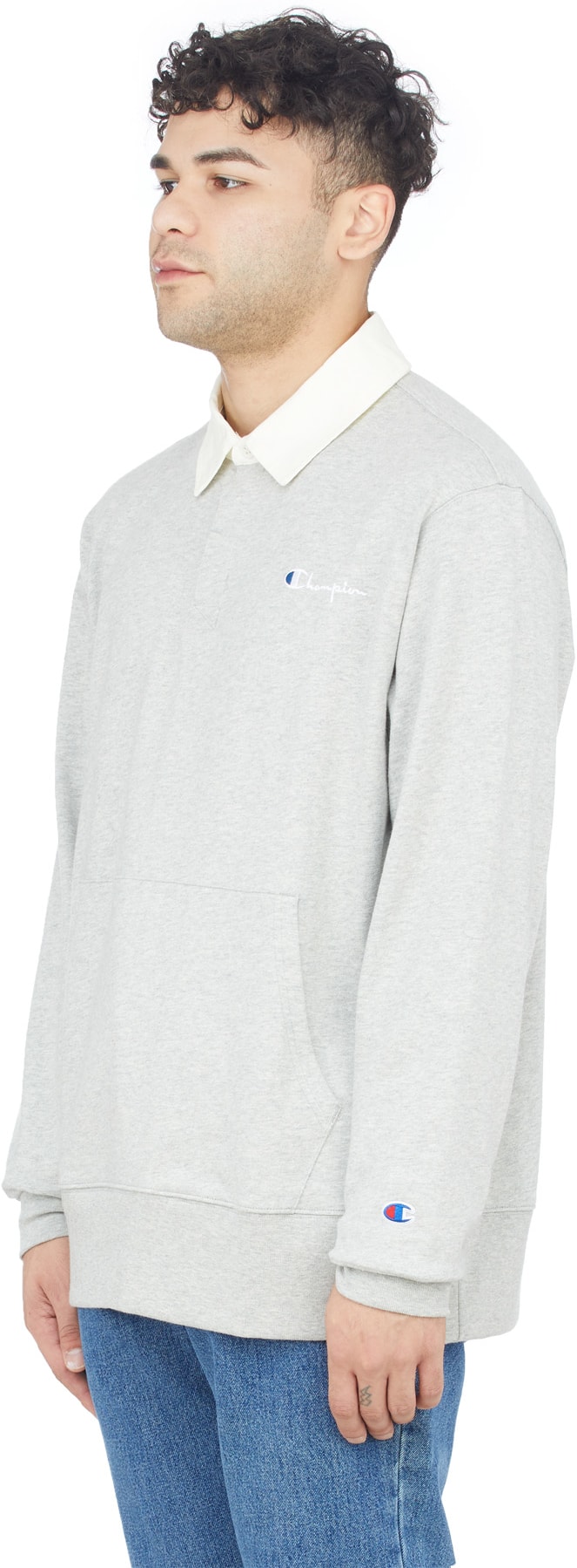 Champion: Gris Chemise Rugby Kanga Pocket Gris - 2