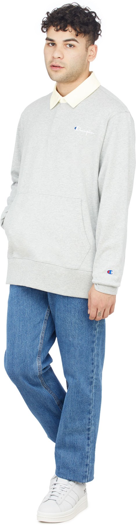 Champion: Gris Chemise Rugby Kanga Pocket Gris - 4