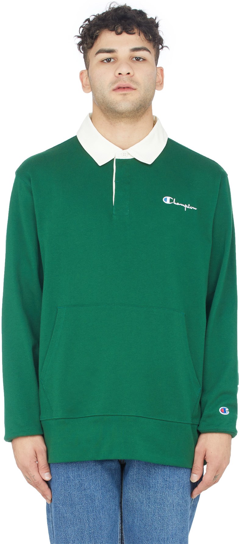 Champion: Green Kanga Pocket Rugby Shirt - 1