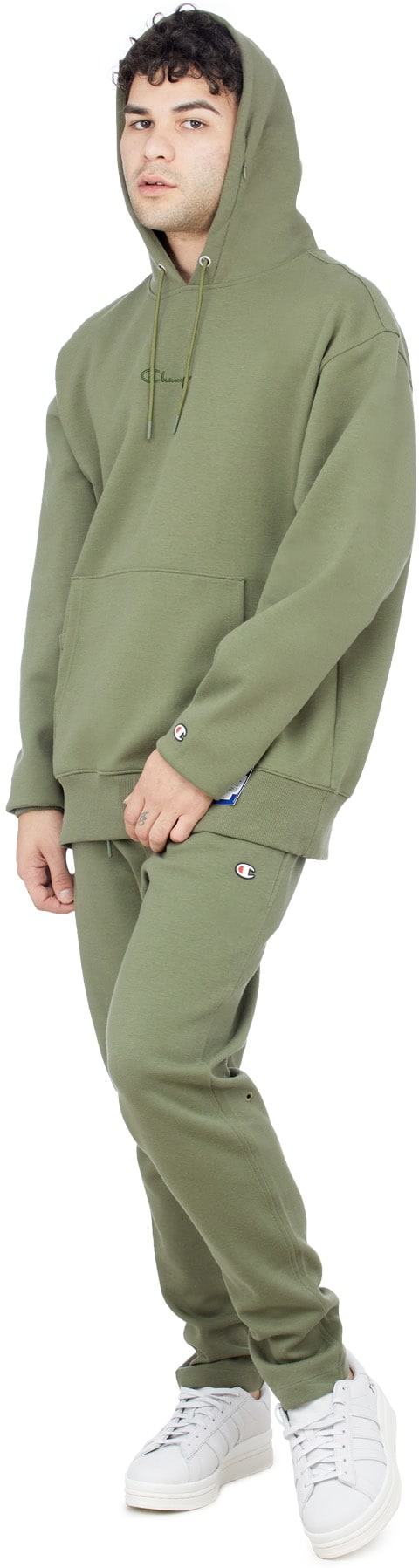 Champion: Vert Pull à Capuche Tech Weave Vert - 4