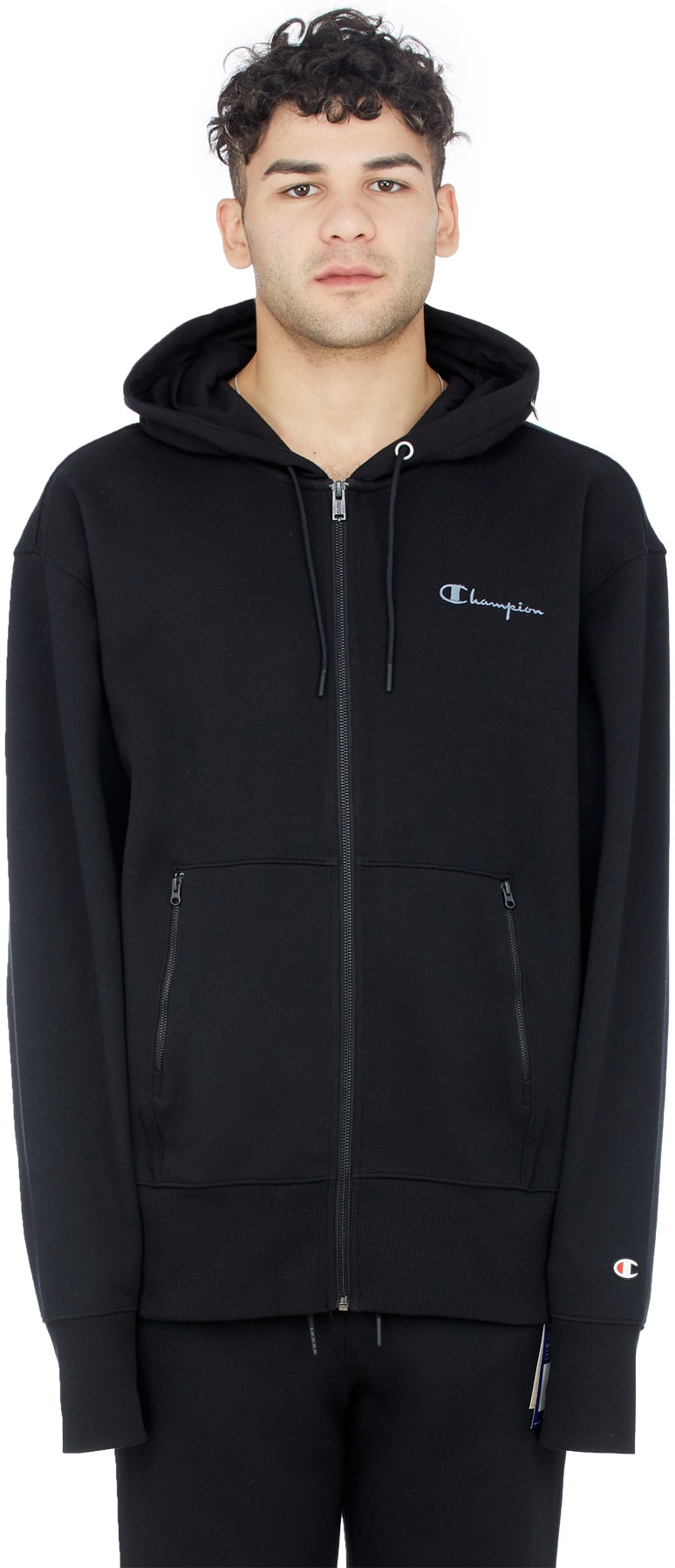 Champion Black Tech Weave Full Zip Hoodie influenceu United States influenceu