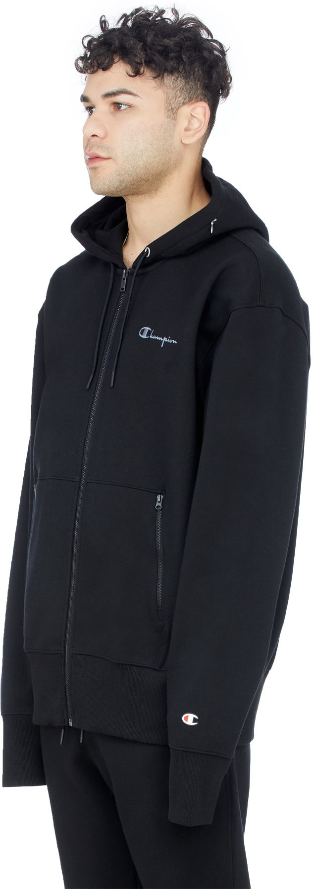 Champion: Noir Veste à Capuche Tech Weave Noir - 2