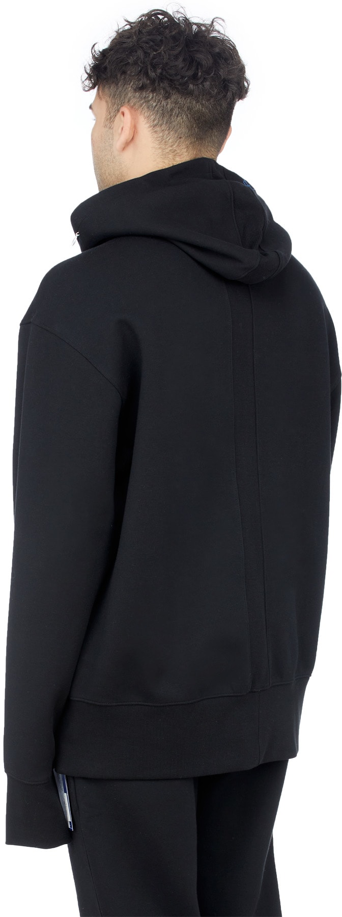 Champion: Black Tech Weave Full Zip Hoodie - 3