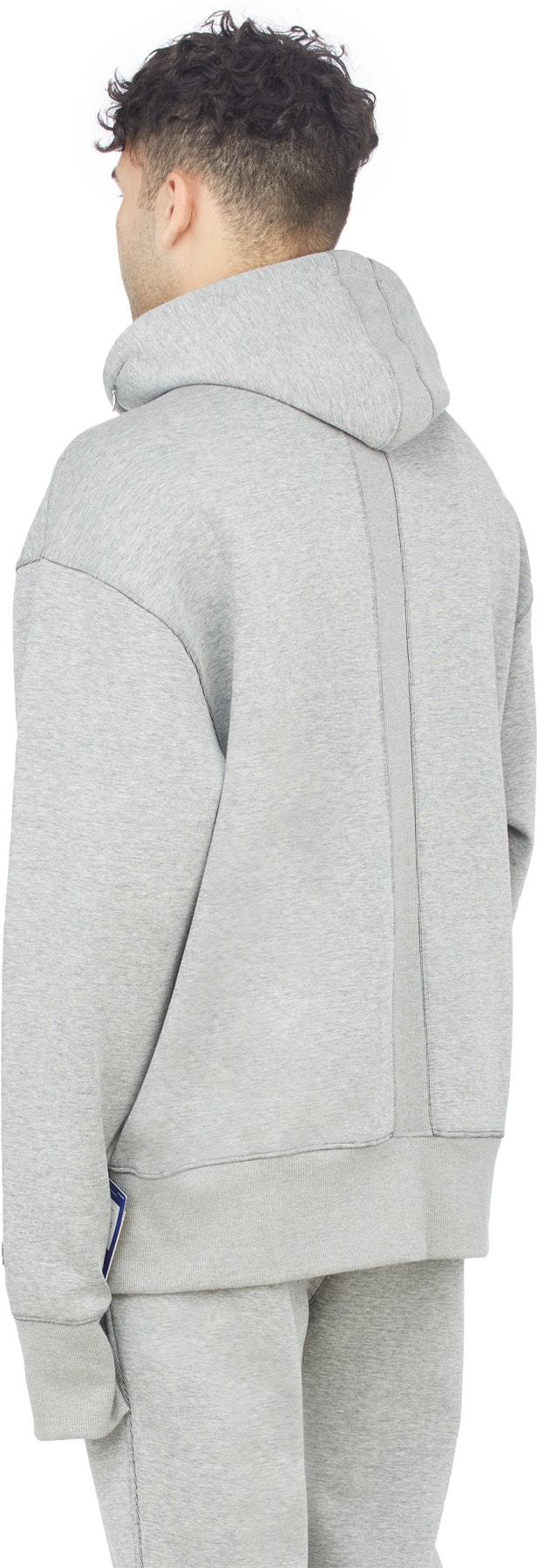 Champion: Grey Tech Weave Full Zip Hoodie - 3