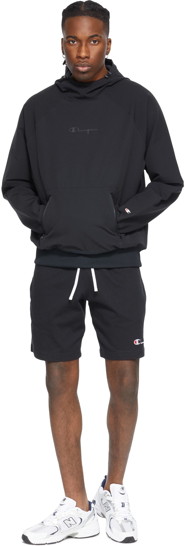 Champion: Noir Pull à Capuche Defender Series Noir - 4