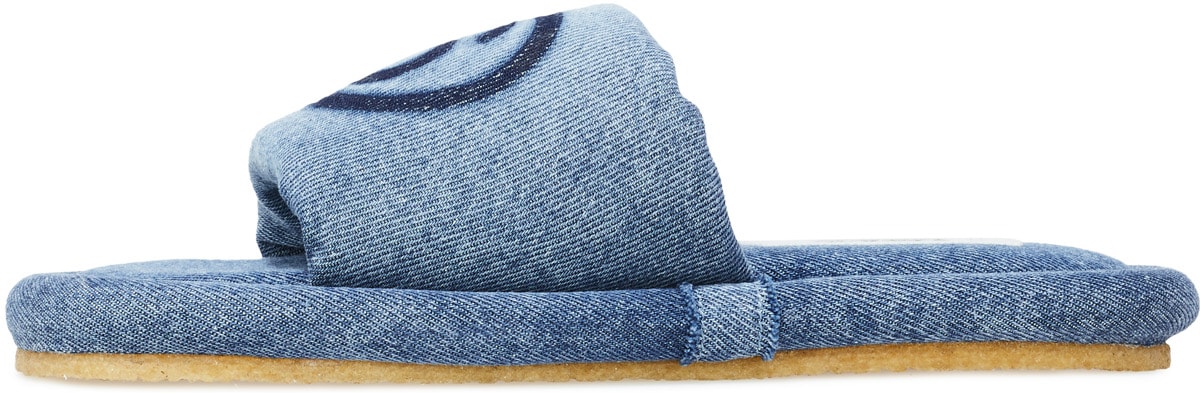 MM6 Maison Margiela: Bleu Sandales Demin '6' Bleu - 2