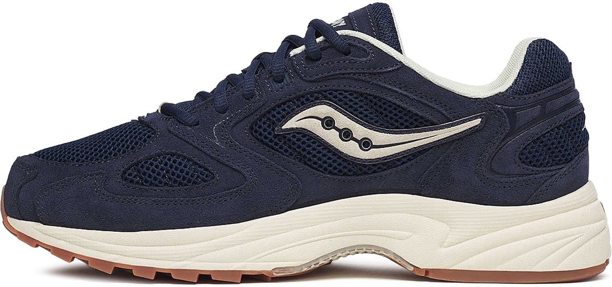 Saucony: Bleu Grid Jazz 9 Suede Bleu - 2