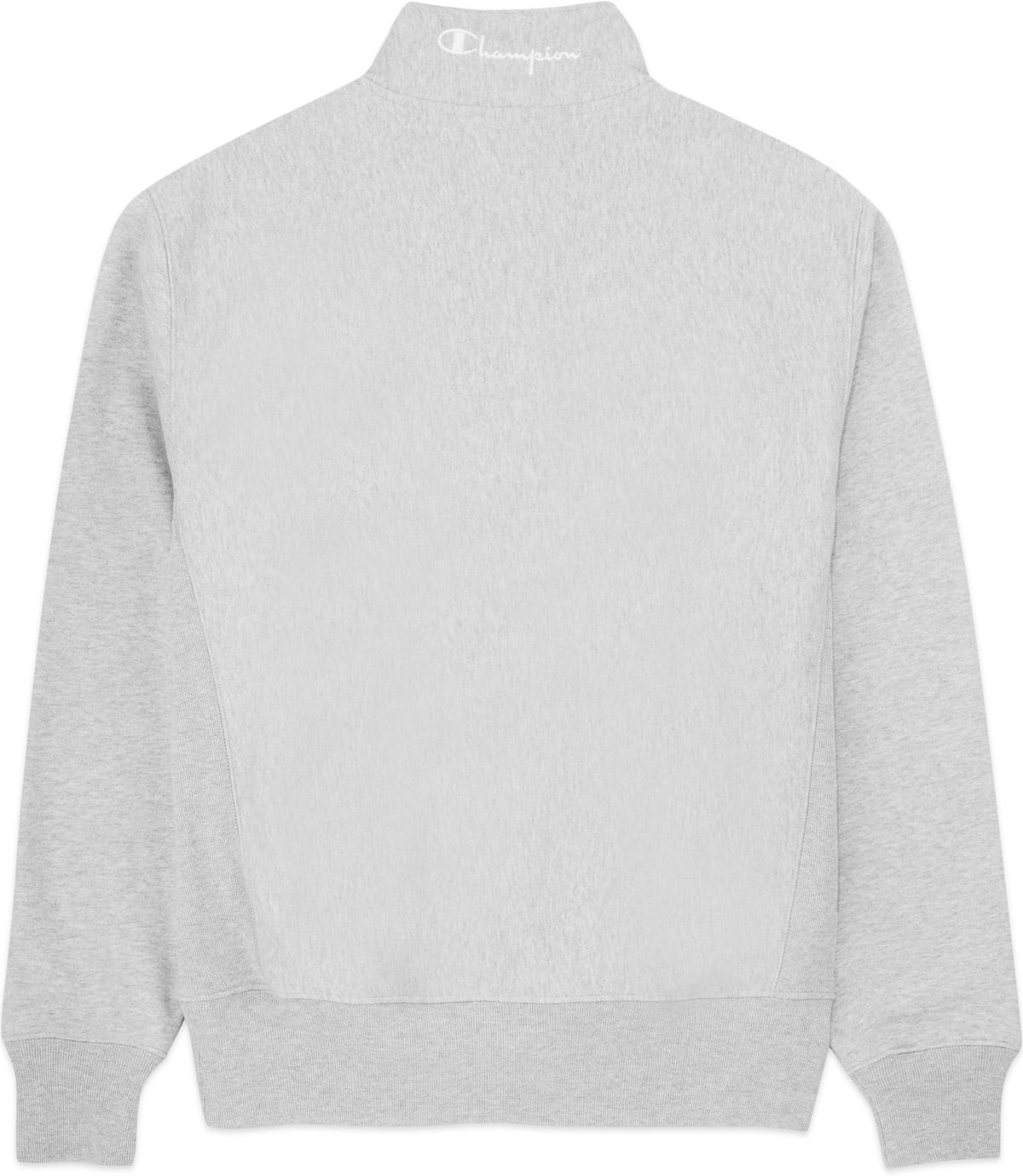 Champion: Grey Reverse Weave 1/4 Snap Sweater - 2