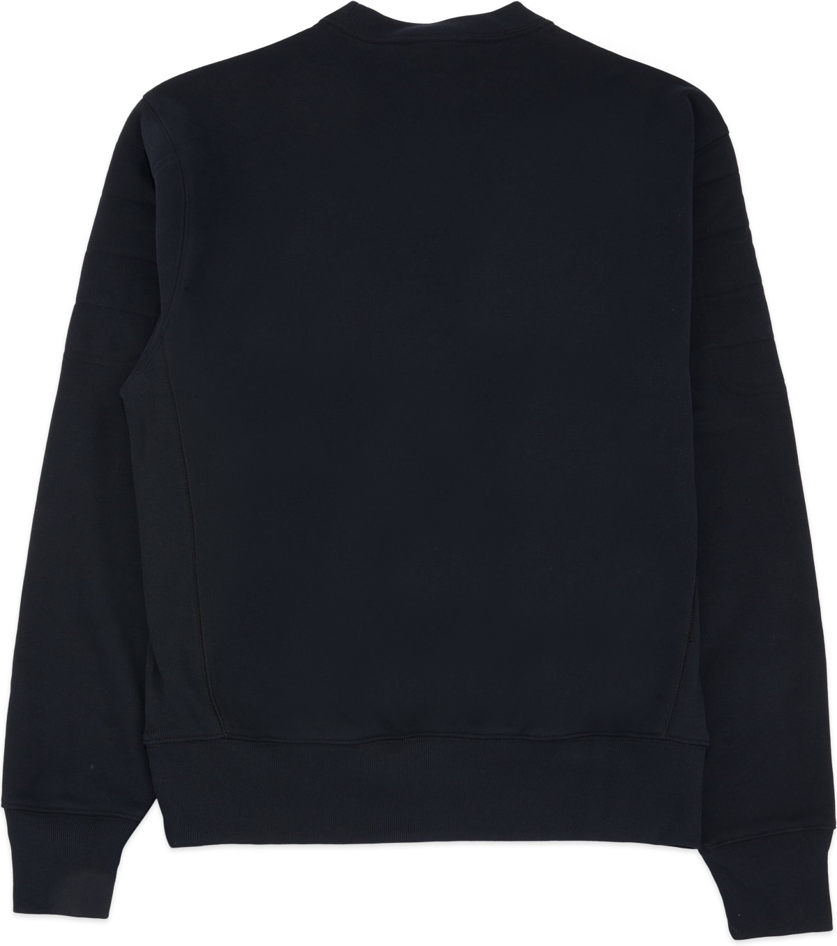 Champion: Black Reverse Weave Quilted Crew Pullover Sweater - 2