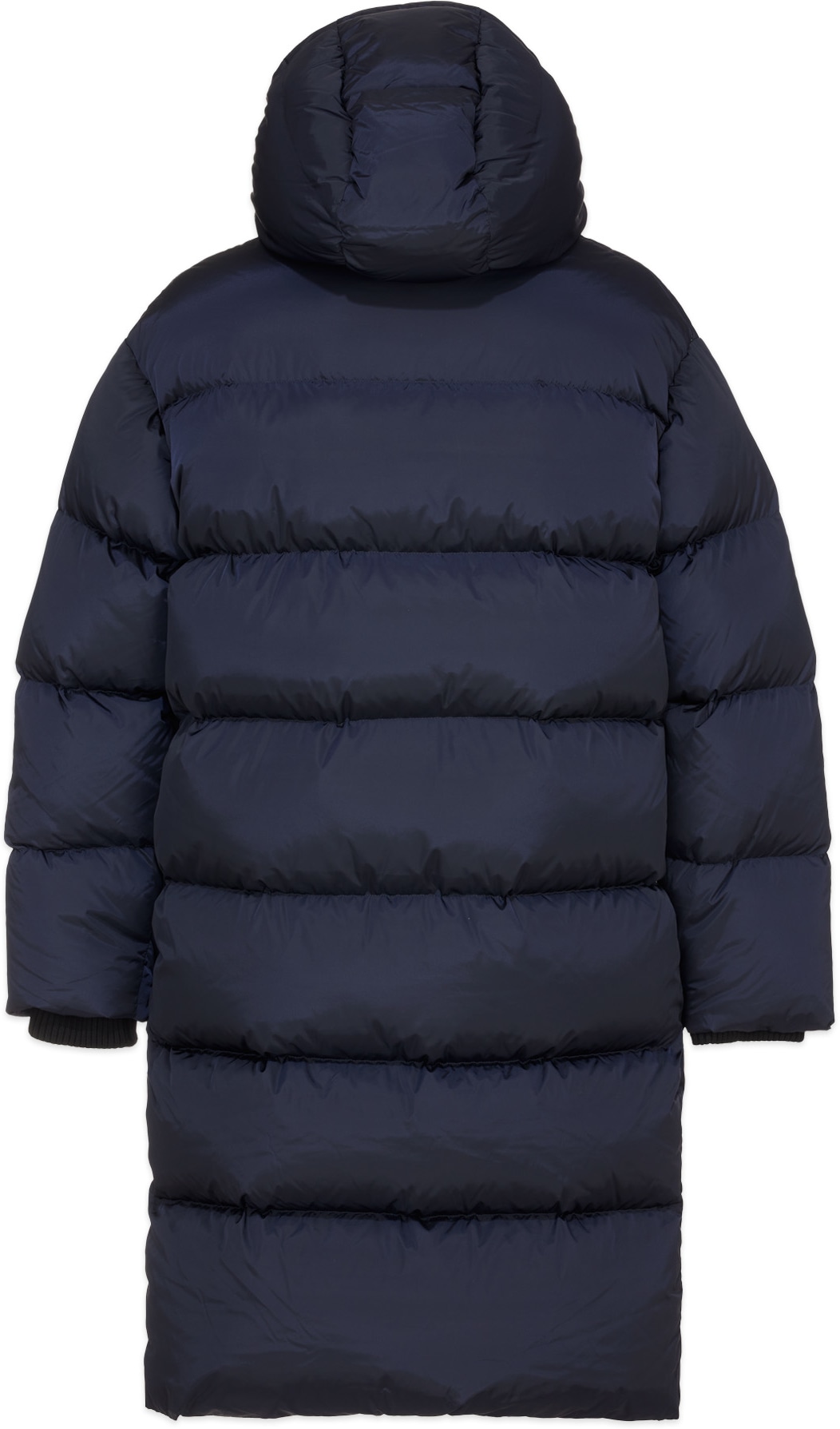 Dsquared2: Blue Check Wool Long Puffer Coat - 3