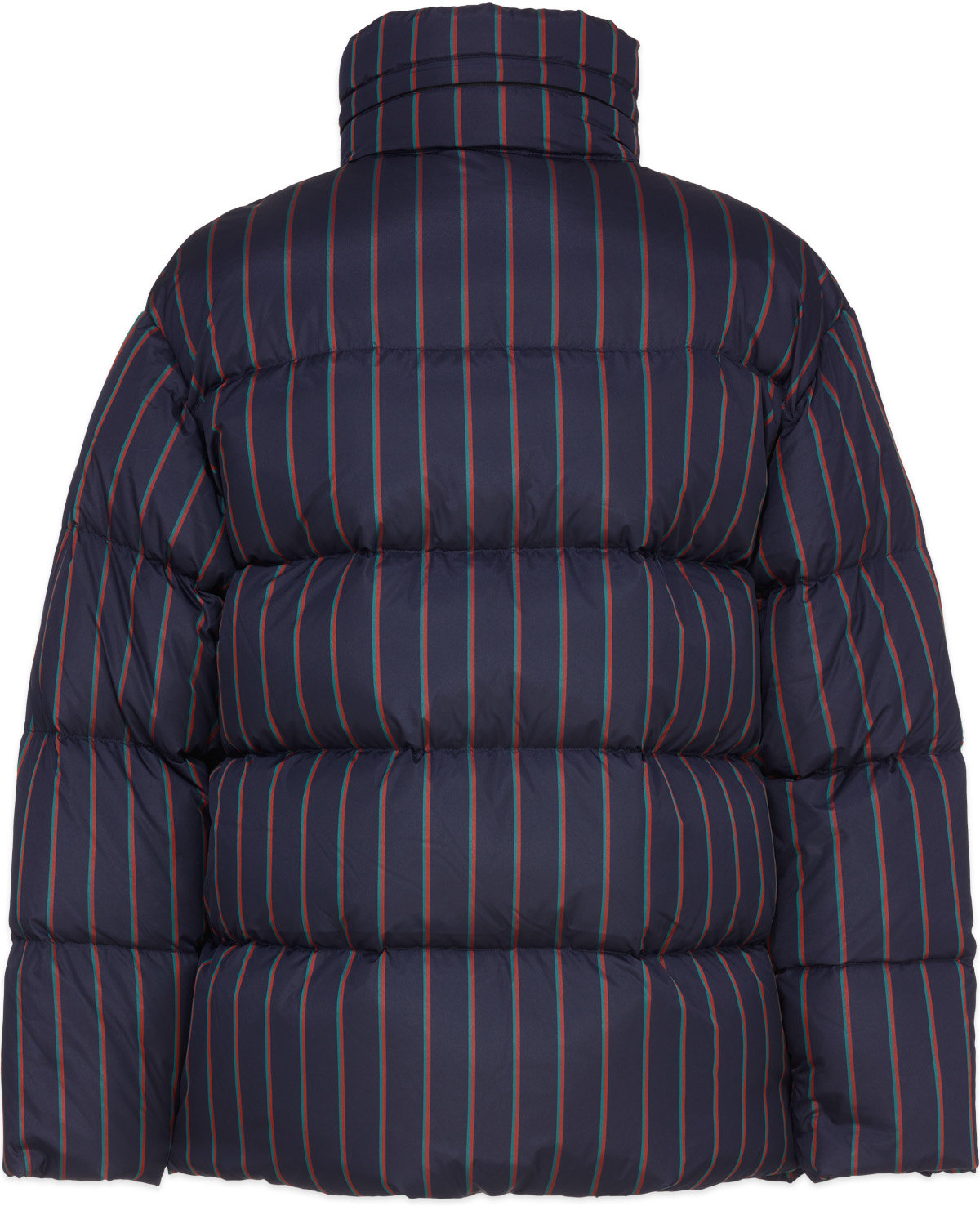 Dsquared2: Blue DC Crest Striped Puffer Jacket - 3