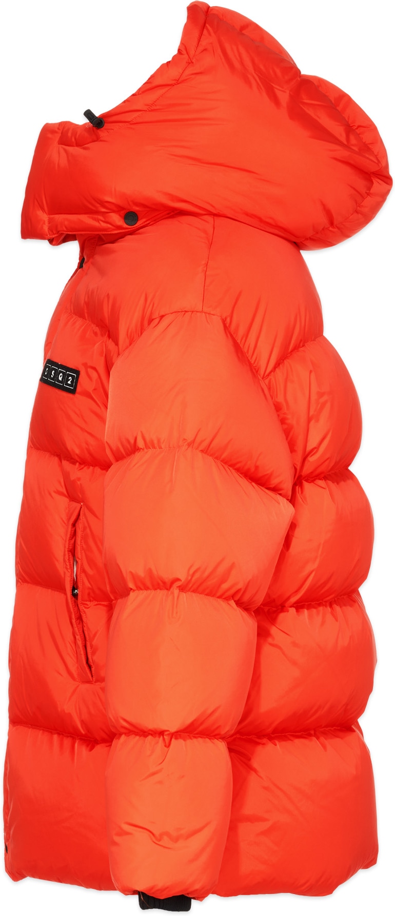 Dsquared2: Orange Check Wool Puffer Jacket - 2