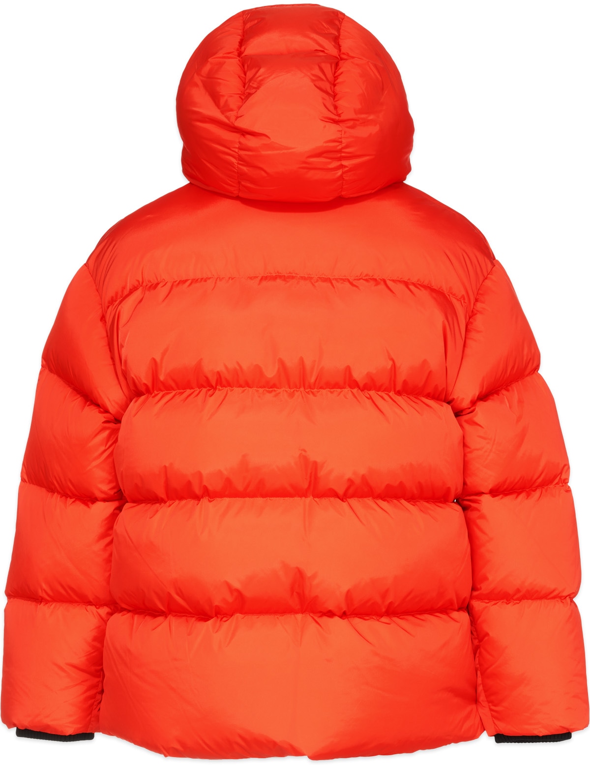 Dsquared2: Orange Check Wool Puffer Jacket - 3