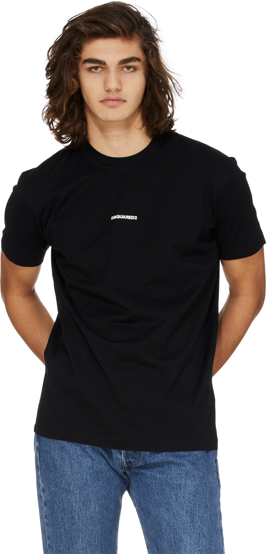 Dsquared2: Noir T-Shirt à Logo Noir - 3