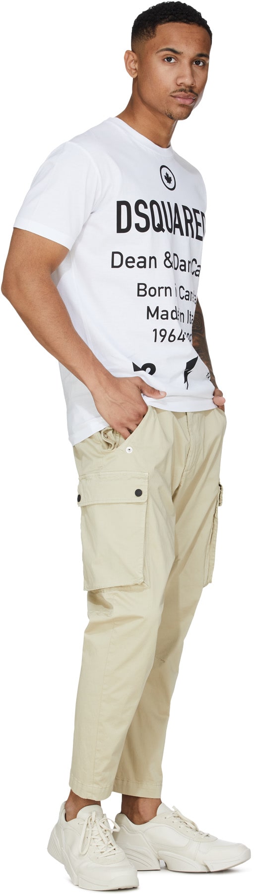 Dsquared2: Neutrales Pantalon cargo en sergé de coton Icon Neutrales - 5