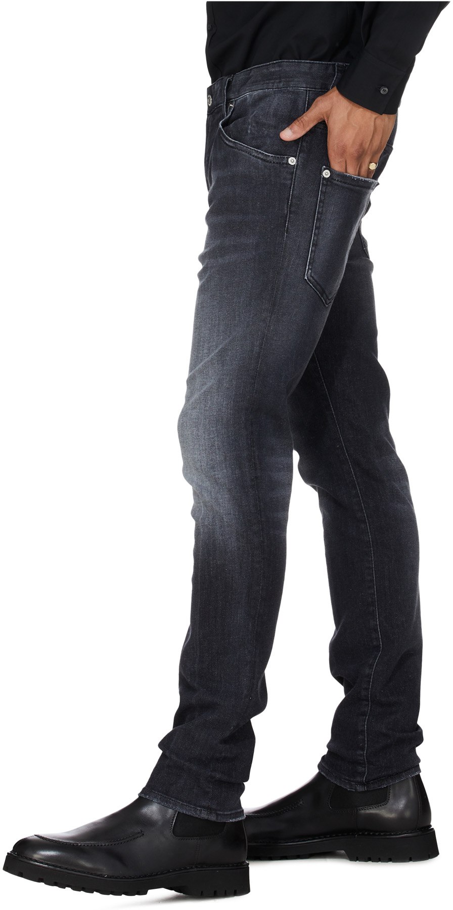 Dsquared2: Black Black Wash Skater Jeans - 4