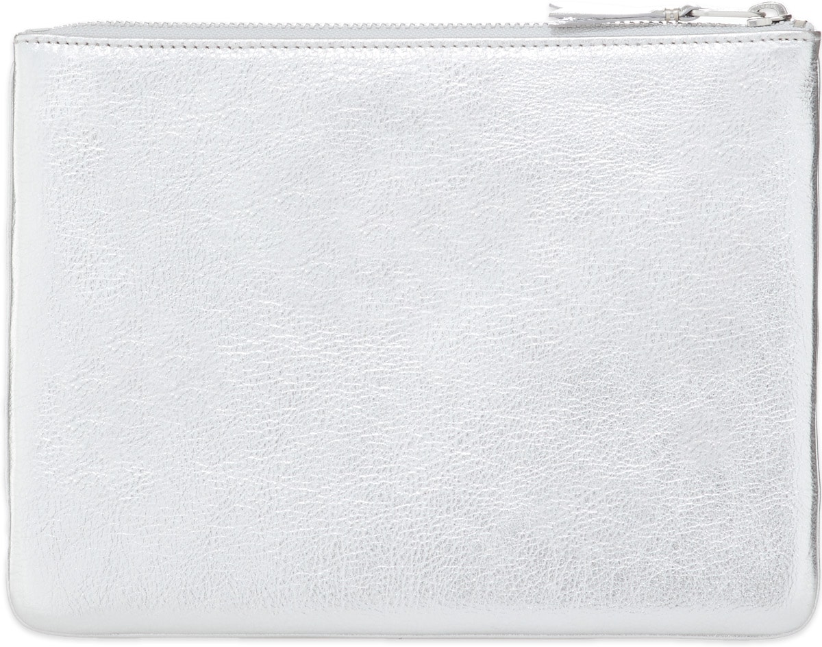 Comme des Garçons Play: Silver Silver Leather Wallet - 2