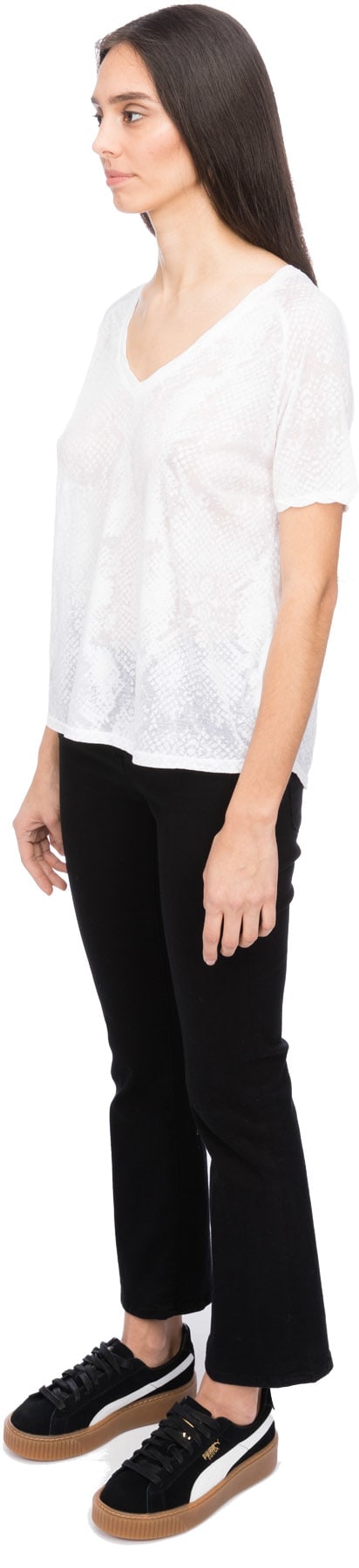 Zadig & Voltaire: White Margot Burn T-Shirt - 4