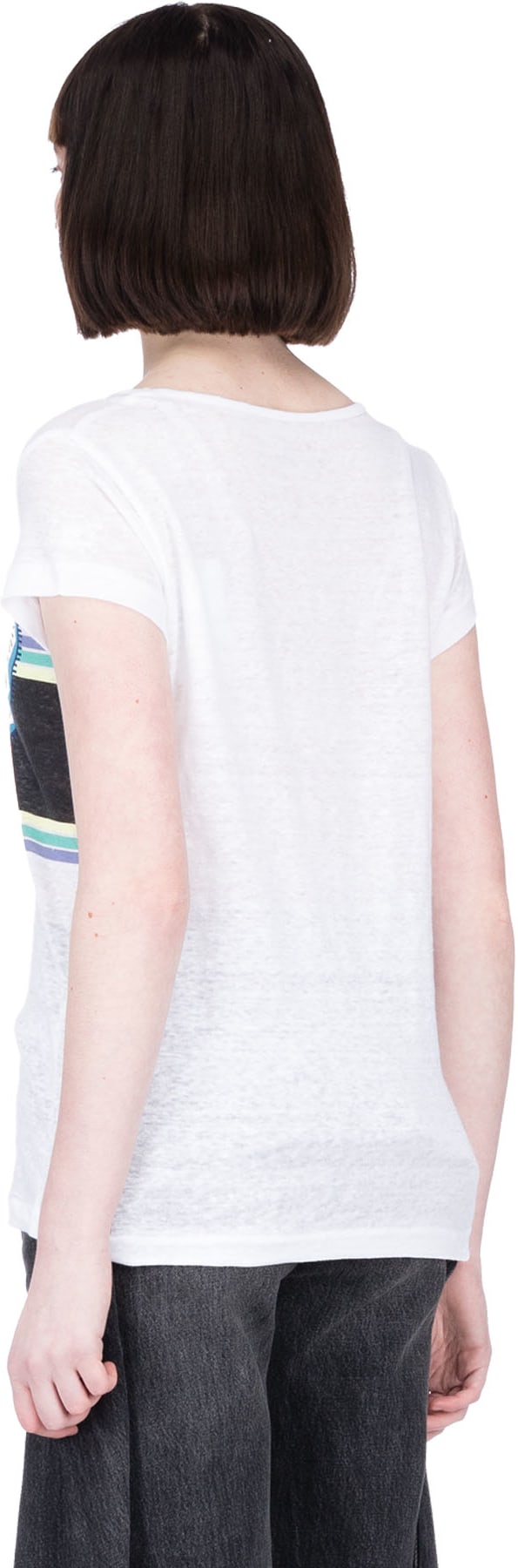 Zadig & Voltaire: White Tunisian MC Linen T-Shirt - 3