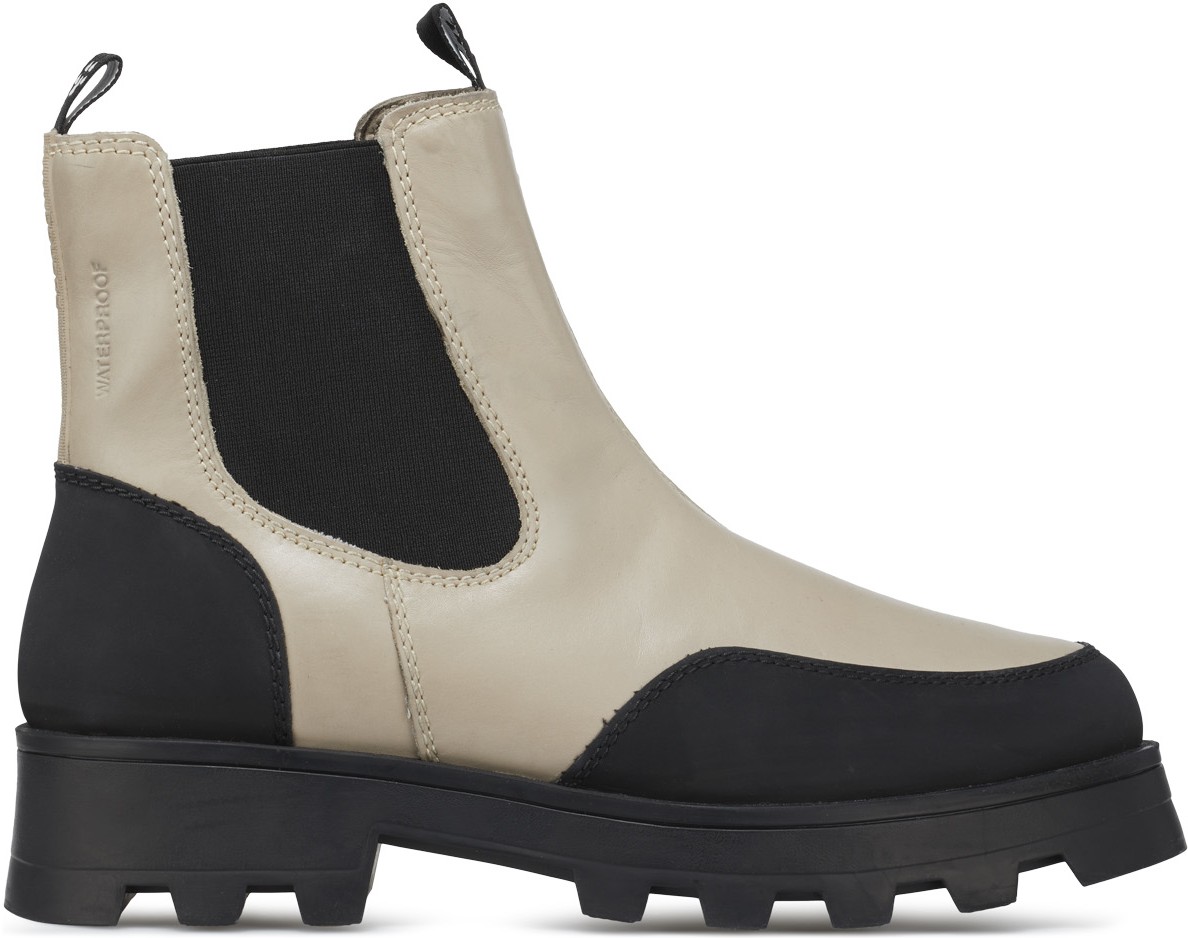 Cougar: White Shani Leather Waterproof Boots - 1