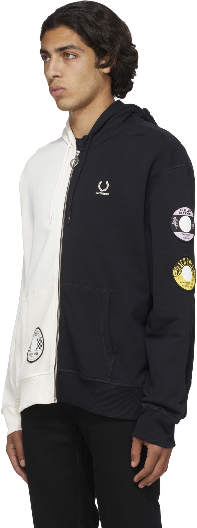 Fred Perry x Raf Simons: Multicolor Raf Simons Patched Detail Zip Hoodie - 2