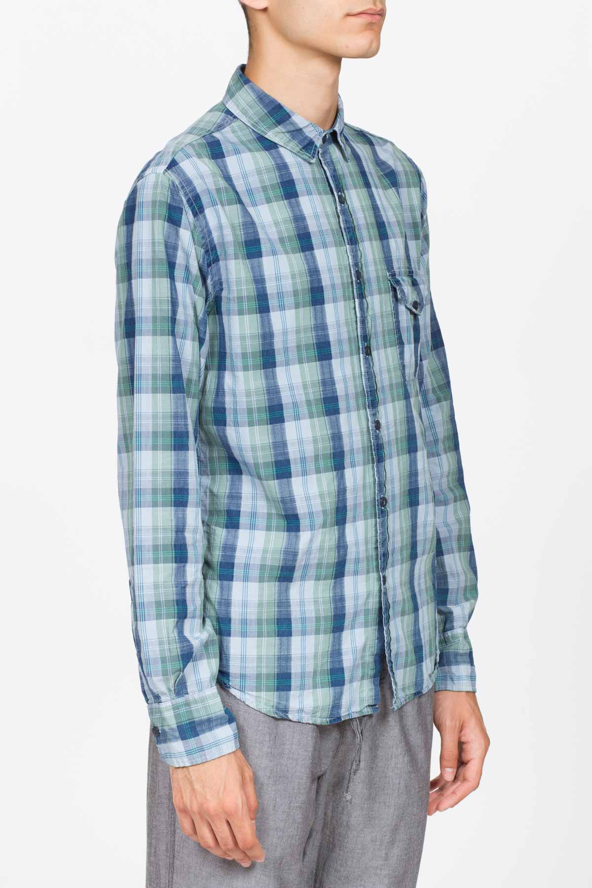 Save Khaki: Blue Madras Work Shirt - 2