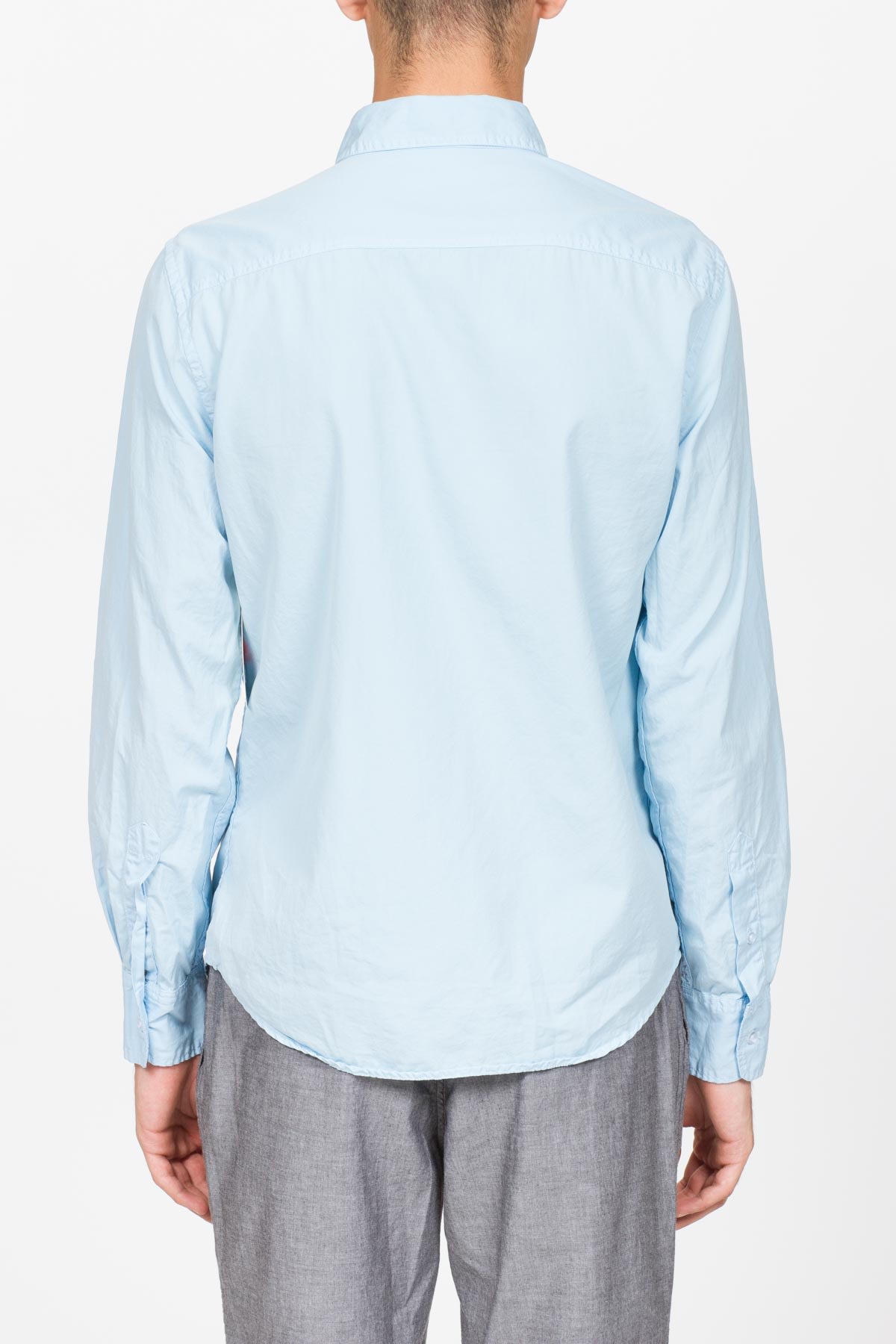 Save Khaki: Bleu Chemise Poplin Bleu - 3