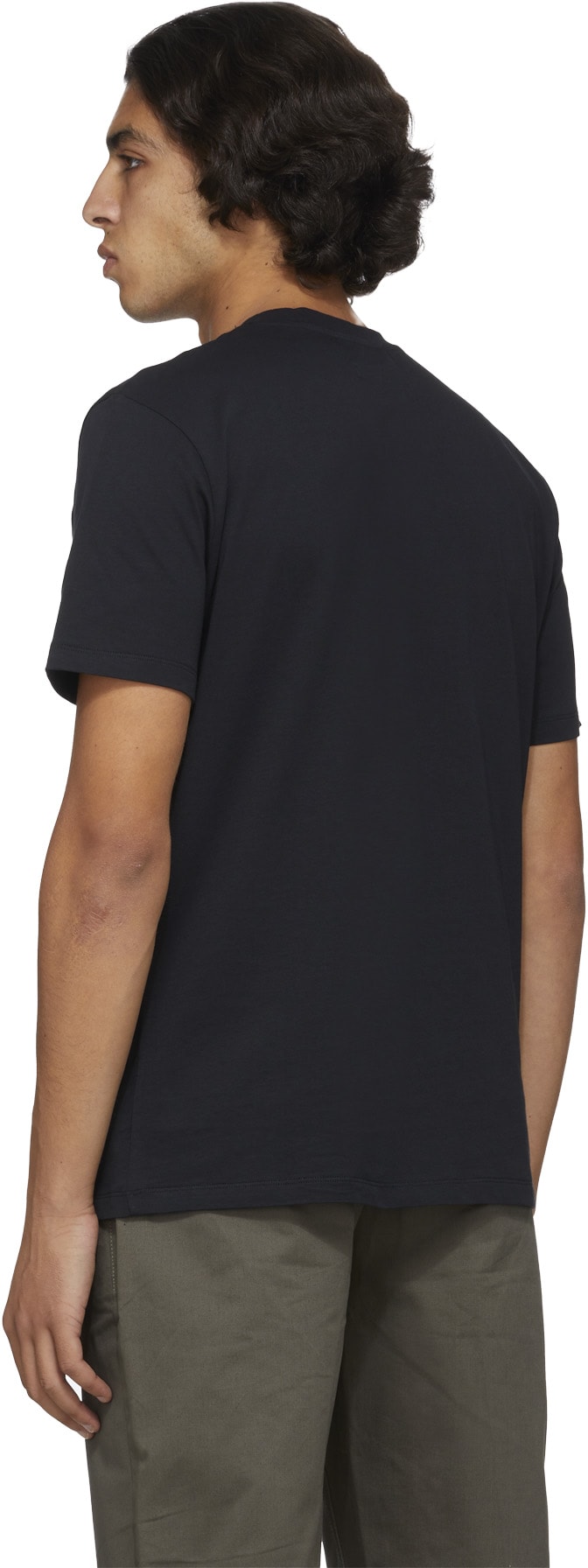 Fred Perry x Raf Simons: Black Raf Simons Laurel Wreath Detail T-Shirt - 3