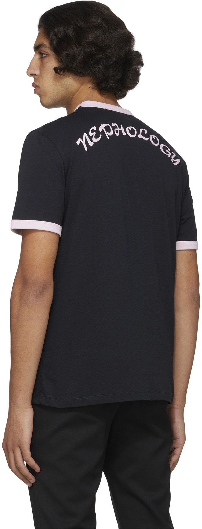 Fred Perry x Raf Simons: Noir T-Shirt Raf Simons à Bordure Contrastée Noir - 3