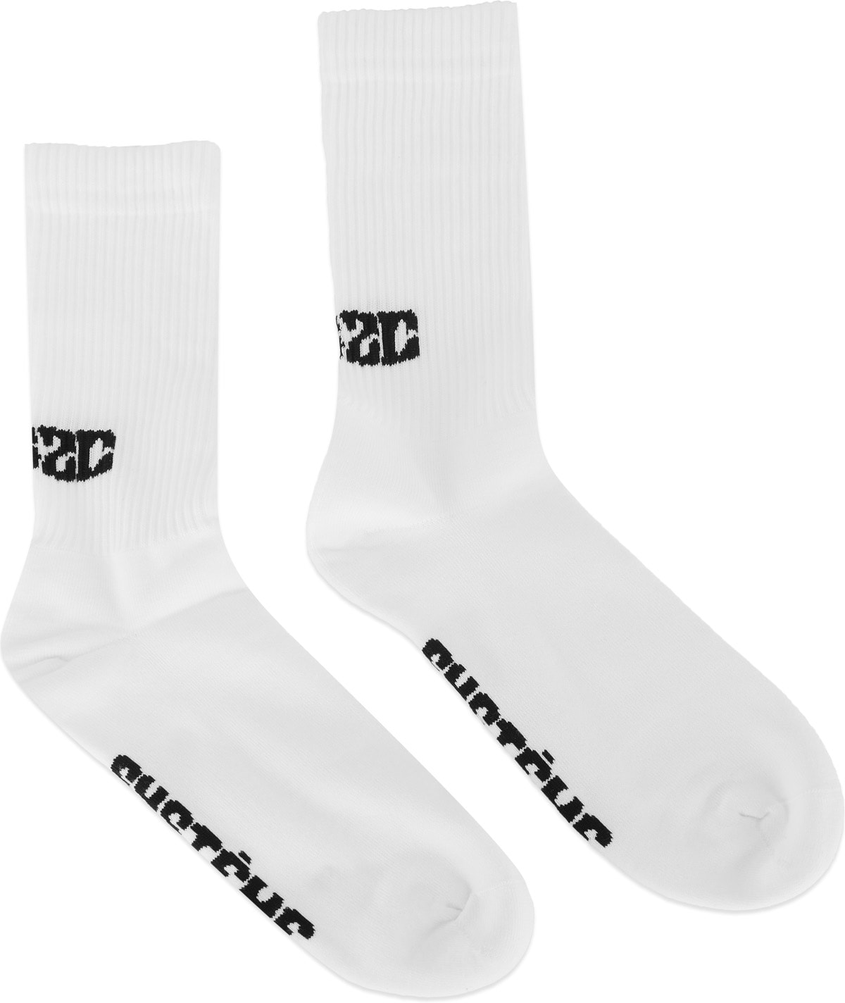 032c: White 'System' Socks - 3