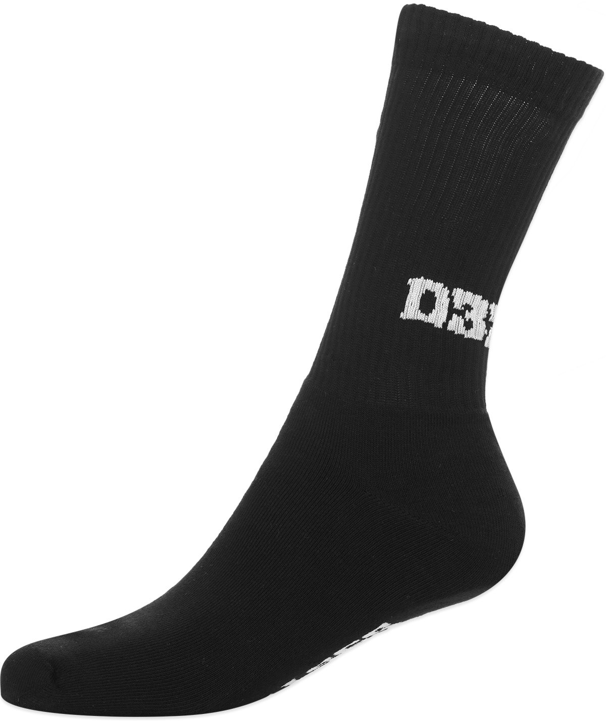 032c: Black 'System' Socks - 1