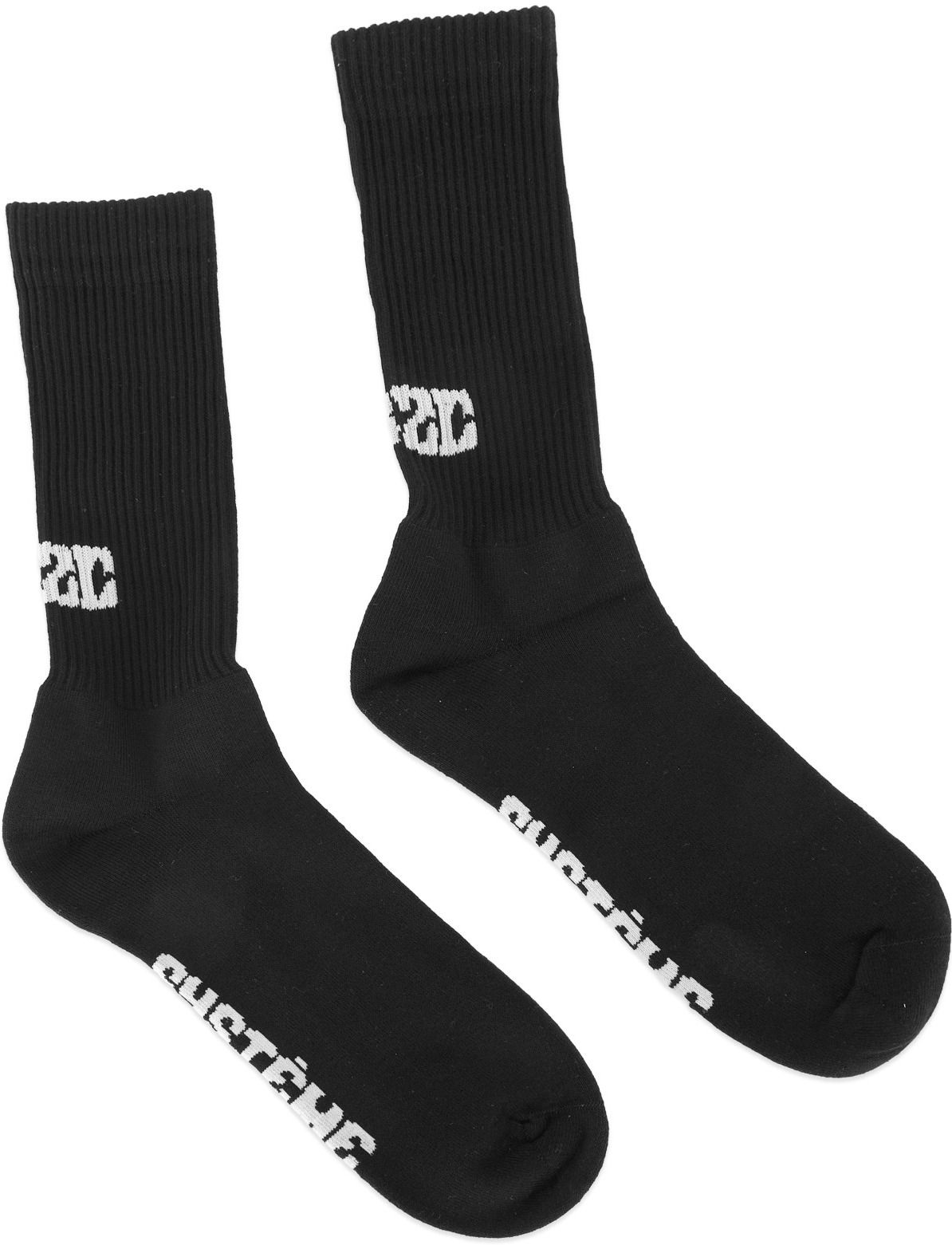 032c: Black 'System' Socks - 3