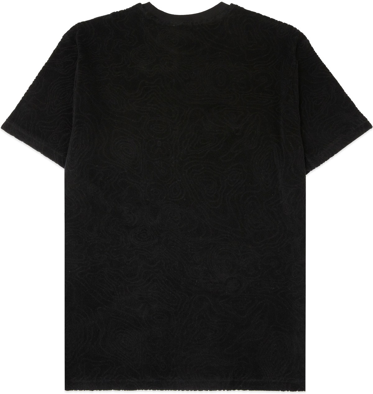 032c: Black 'Topos' Shaved Terry T-Shirt - 2