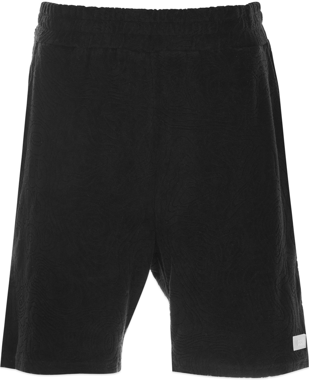 032c: Black 'Topos' Shaved Terry Short - 1