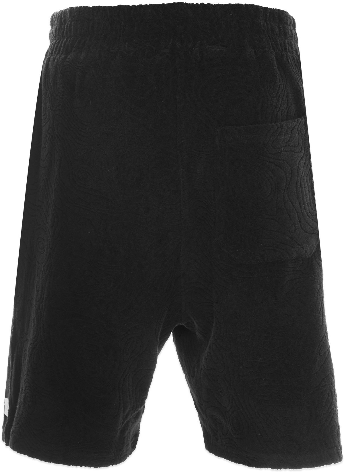 032c: Black 'Topos' Shaved Terry Short - 3