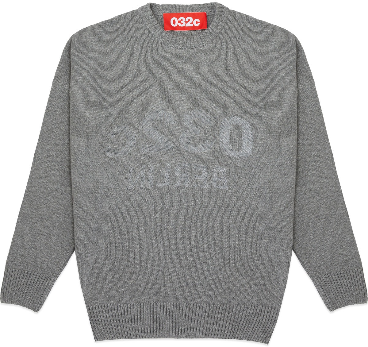 032c: Gris Pull Tricot 'Selfie' Gris - 1