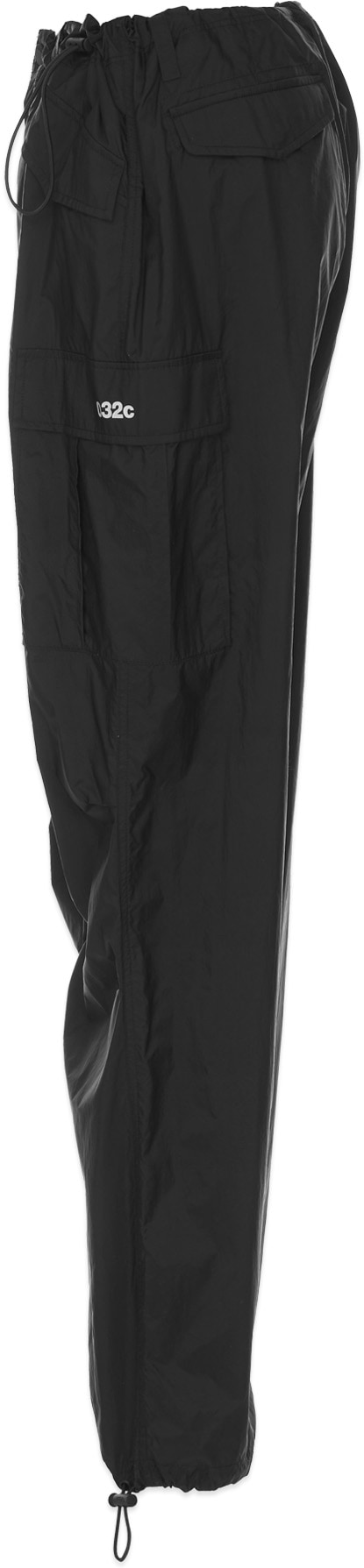 032c: Black Nylon Cargo Pants - 2