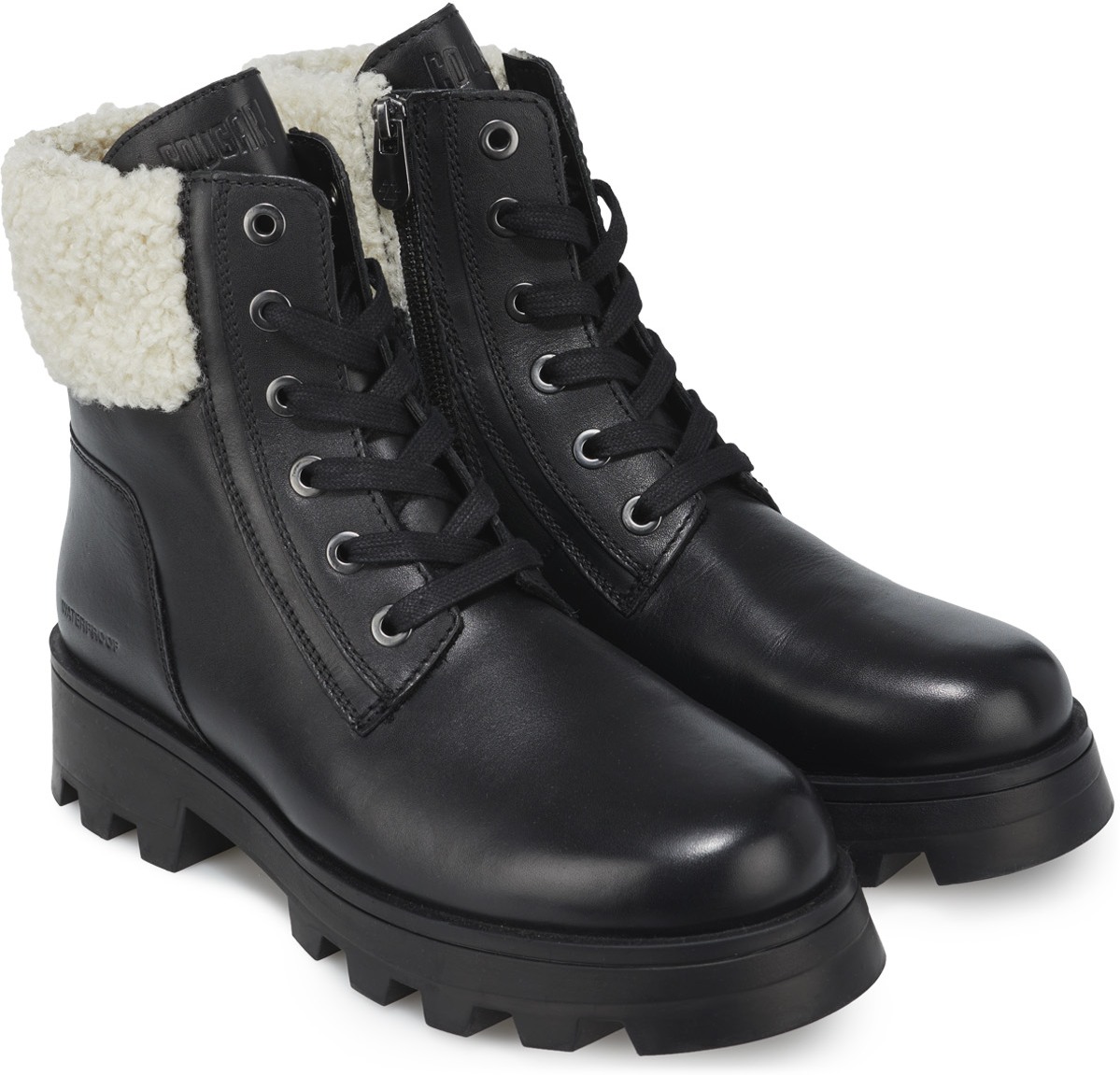 Cougar: Black Stella Leather Waterproof Boots - 4