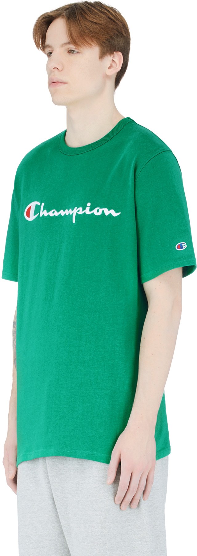 Champion: Green Heritage Script T-Shirt - 2