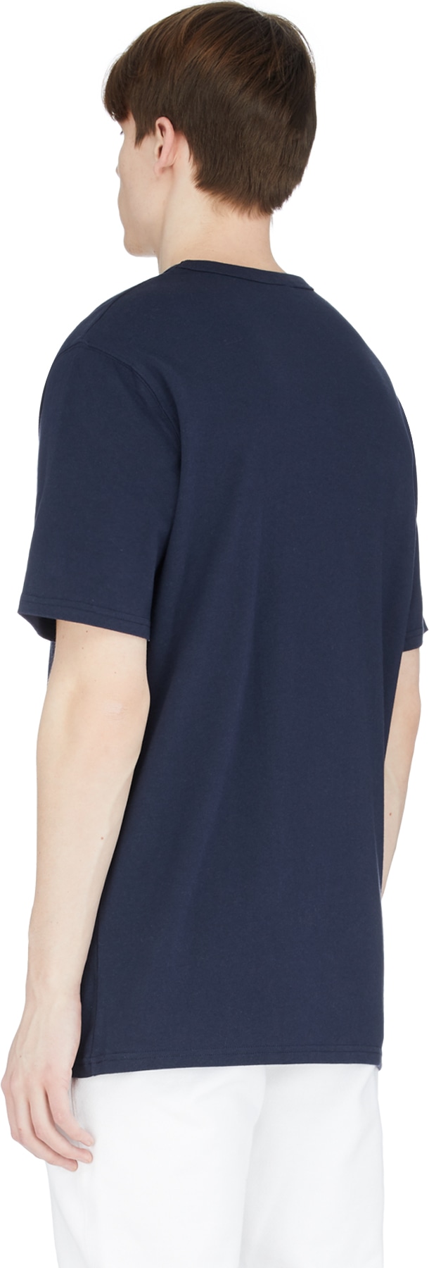 Champion: Bleu Script Logo T-Shirt Bleu - 3