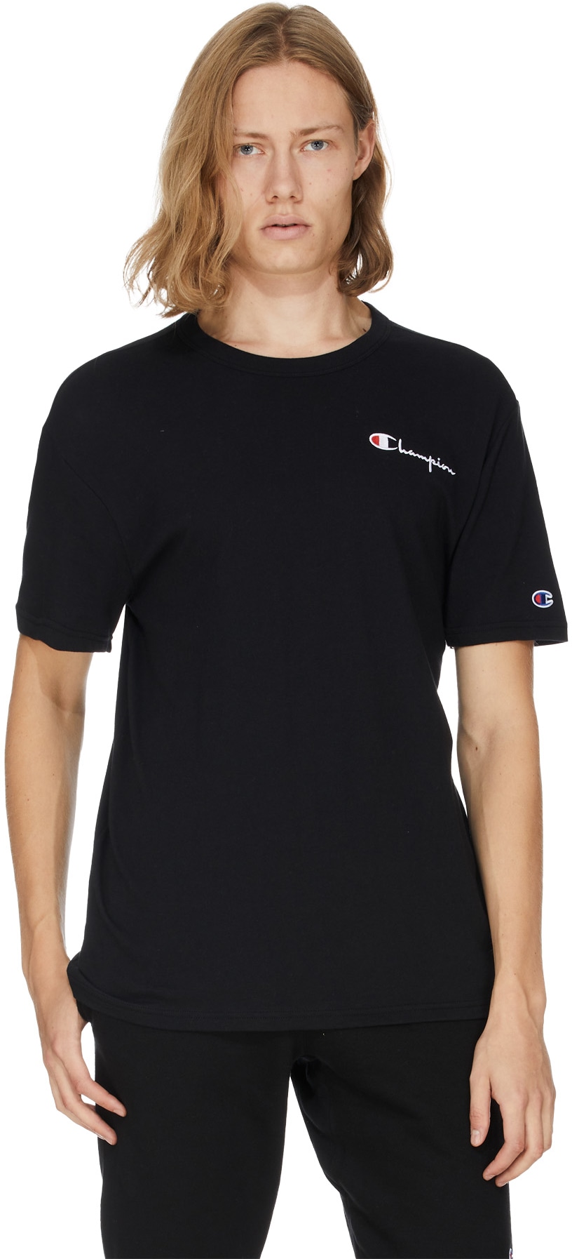 Champion: Black Vintage Dye T-Shirt - 3