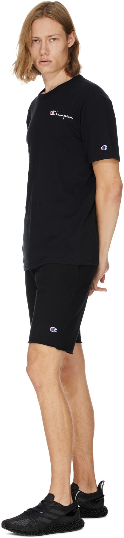 Champion: Black Vintage Dye T-Shirt - 4