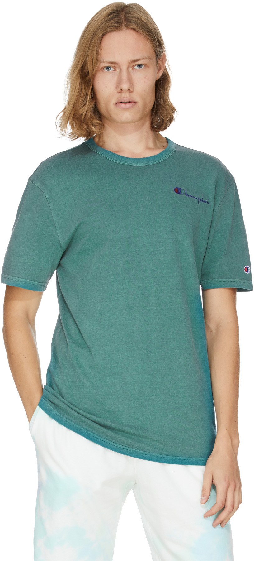 Champion: Green Vintage Dye T-Shirt - 3