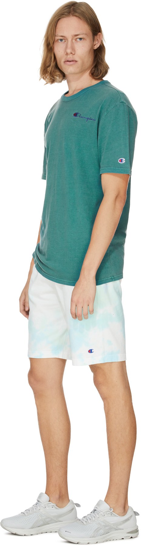 Champion: Green Vintage Dye T-Shirt - 4