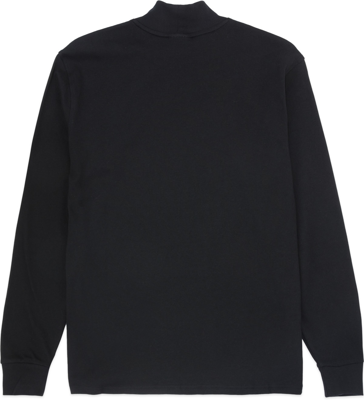 Champion: Black Long Sleeve Heavyweight Mock Neck T-Shirt - 2