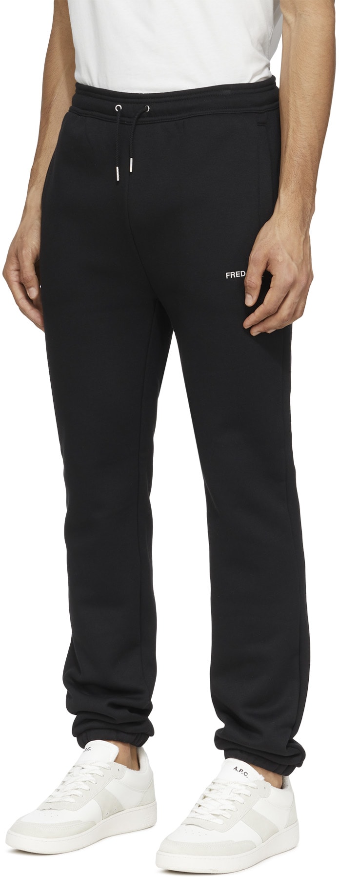 Fred Perry: Black Embroidered Sweatpant - 2