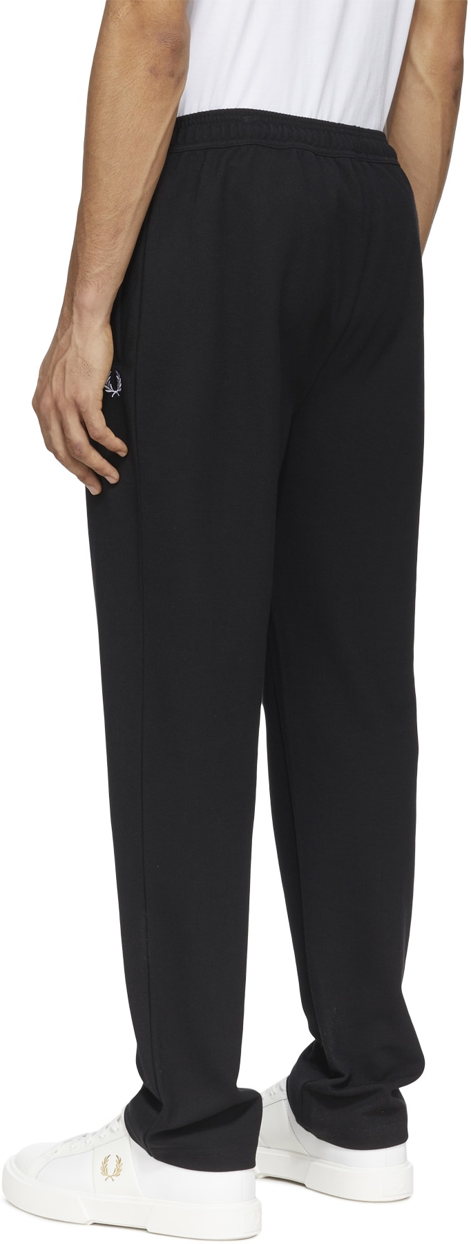 Fred Perry: Black Reverse Tricot Track Pants - 3
