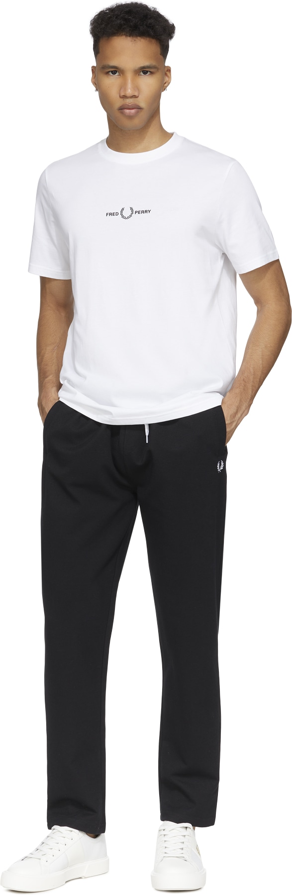 Fred Perry: Black Reverse Tricot Track Pants - 4