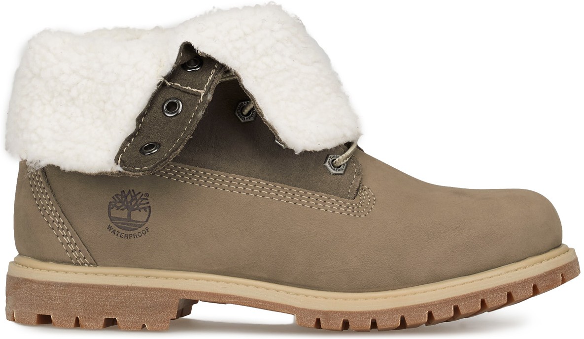 Timberland: Brown Authentic Teddy Fleece Fold Down - 1