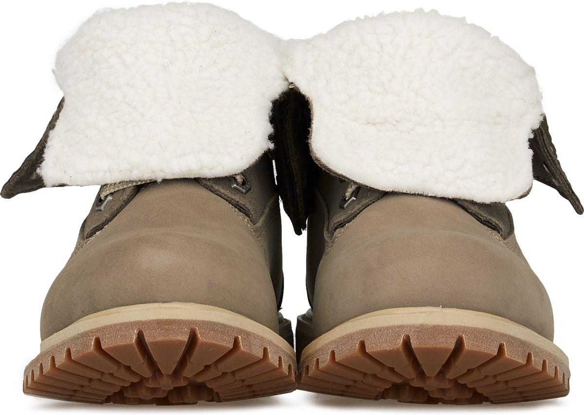 Timberland: Brown Authentic Teddy Fleece Fold Down - 3